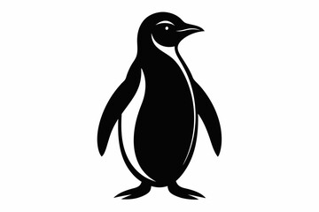 Naklejka premium penguin silhouette vector illustration, penguin vector icon