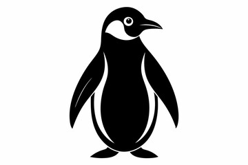 penguin, penguin silhouette vector illustration, penguin silhouettes