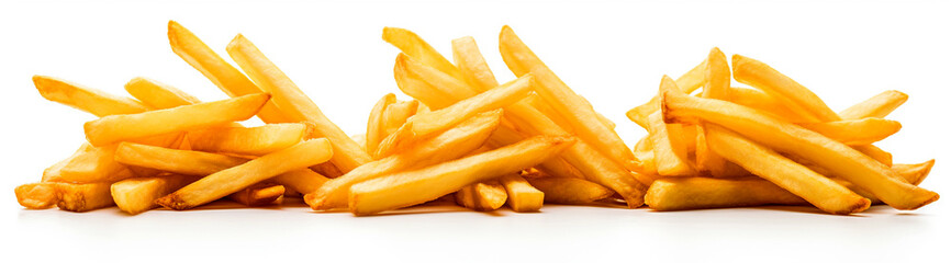 golden French fries, crispy potato spirals, fresh bread slice, generative ai