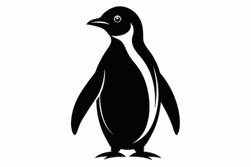 penguin silhouette vector illustration, penguin vector icon