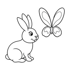 Easter bunny coloring page