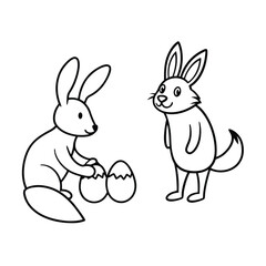 Easter bunny coloring page