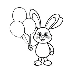 Easter bunny coloring page