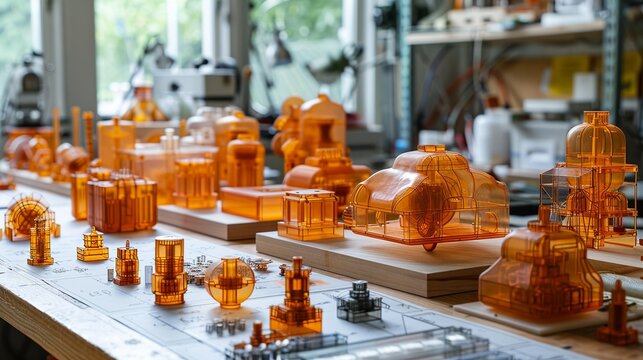 Detailed sketches of industrial prototypes and concept designs, exploring innovative solutions for future manufacturing challenges. , Minimalism,