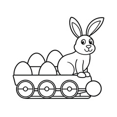 Easter bunny coloring page