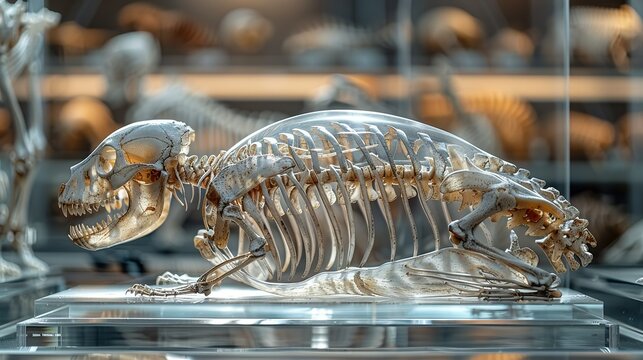 Comparative anatomy of vertebrate skeletons, showcasing evolutionary adaptations in biological science. , Minimalism,