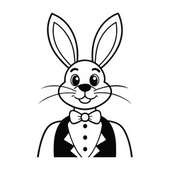 Easter bunny coloring page