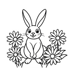 Easter bunny coloring page
