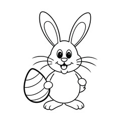 Easter bunny coloring page
