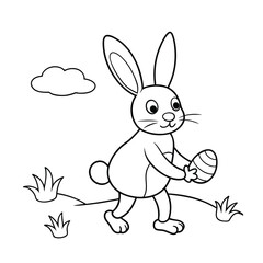 Easter bunny coloring page