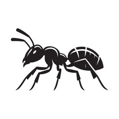 Ant silhouette vector