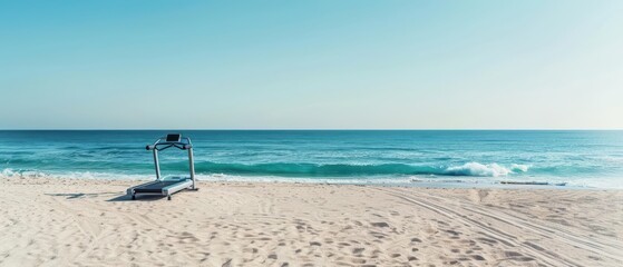 A hightech beach fitness center that utilizes spectral winds and waves to provide resistance training