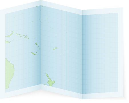 Folded map of Tonga