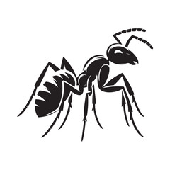 Ant silhouette vector