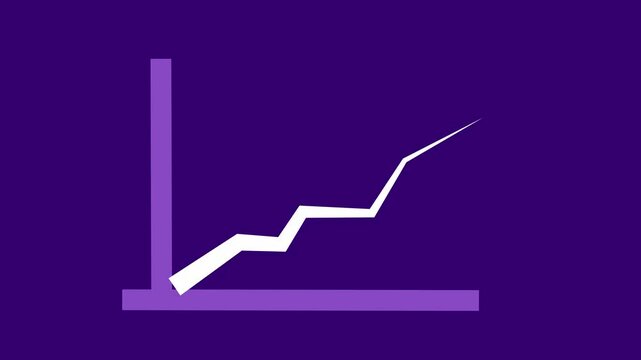 Animated financial growth chart low to high animation vedio
