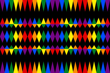 Geometric, seamless, traditional ethnic, ikat pattern, fabric pattern for textiles, rugs, wallpaper, clothing, sarong, batik, wrapping, embroidery, print, background, cover, illustration, vector.