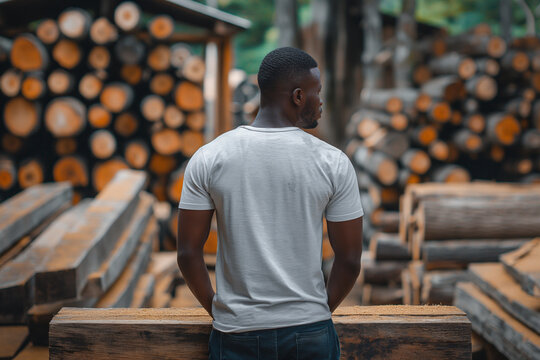 A man at a sawmill. Carpenter. Hard worker, craft	