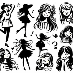 illustration grange happy people                            