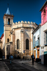 Church of San Esteban in Seville, Spain on a Sunny Day