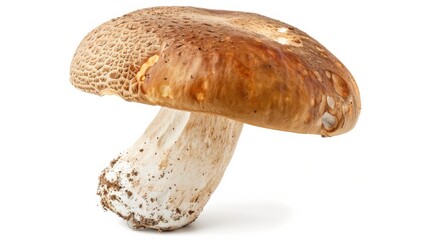 Fototapeta premium Fresh brown mushroom isolated on white background