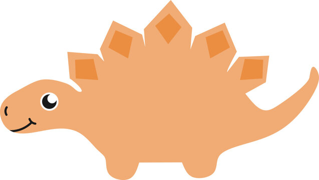 orange stegosaurus dinosaur cartoon clip art preview