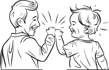 Father day r vector white and black template illustration