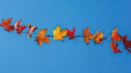 leaves golden line