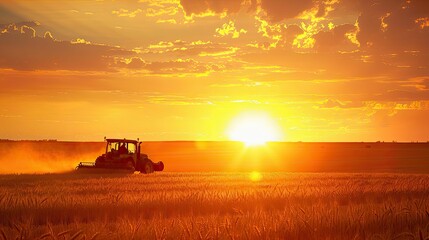 Fototapeta premium farmer agriculture silhouette