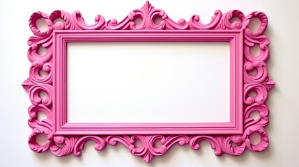 whimsical picture frame pink