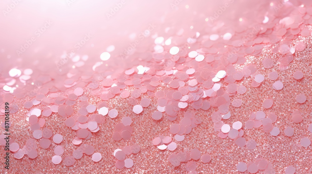 Sticker delicate light pink glitter background