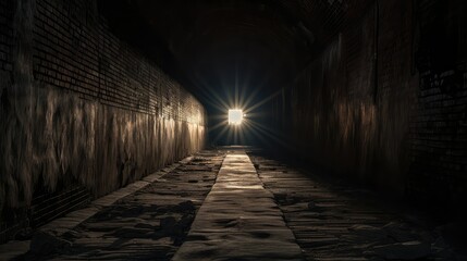 bricks light end tunnel