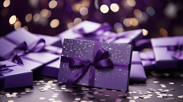 photo purple gift card