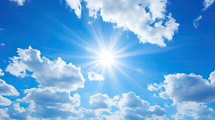 patterns blue sky with sun