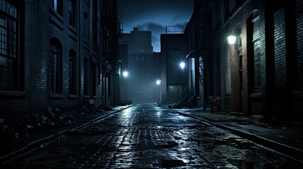 mysterious alley dark