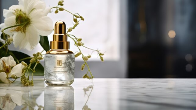 luxury cbd oil bottle isolated