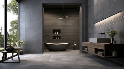 flooring gray tile