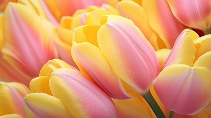 Obraz premium streaked pink and yellow flowers