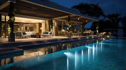 Fototapeta premium strategically exterior lighting