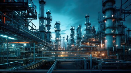 Fototapeta premium pipes oil refineries