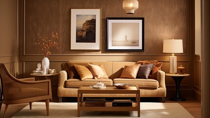 Fototapeta premium room brown wallpaper