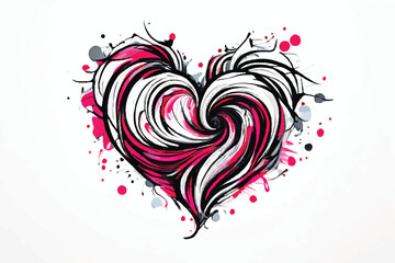 Abstract Heart Background. Abstract Heart icon. Expression of Love. Heart Vector Background.