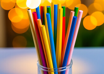 Colorful sticks for kids on light background. Generative AI