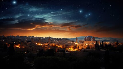Fototapeta premium s star over bethlehem