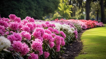 Obraz premium mesmerizing pink flower border