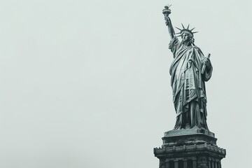 Fototapeta premium A statue of a woman holding a torch and a laurel wreath