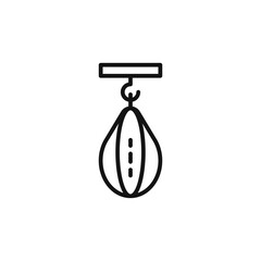 Boxing punch bag icon outline collection in black