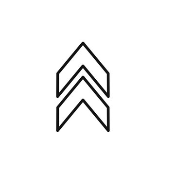 recommend clip art: Arrow chevron icon outline collection in black