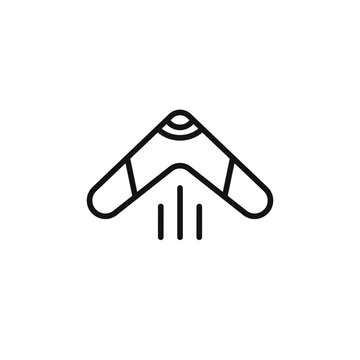 recommend clip art: Boomerang Icon outline collection in black