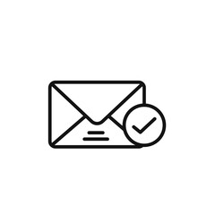 check message icon outline collection in black