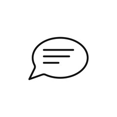 Comment icon outline collection in black